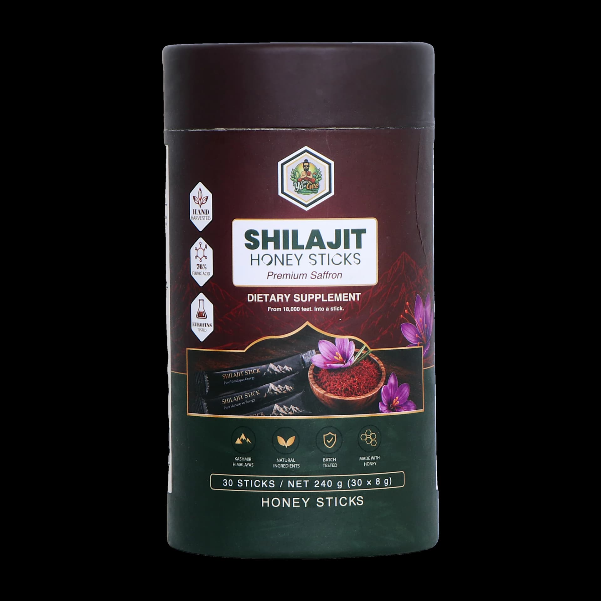 Shilajit Honey Stick — Saffron — Honey stick · 8 g