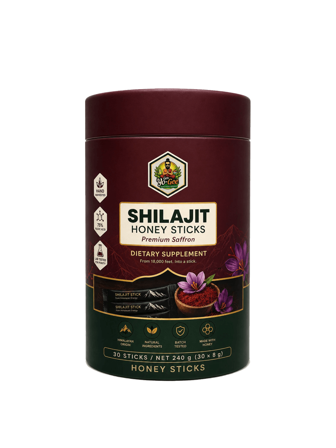 Shilajit Honey Stick — Saffron